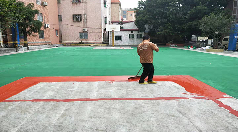 球场地坪施工,篮球场地坪