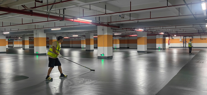 地卫士停车场超耐磨地坪漆施工图