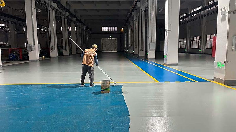 佛山机械设备工厂车间超耐磨地坪漆施工图