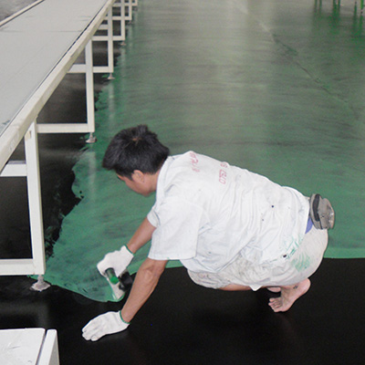 防静电色漆层施工