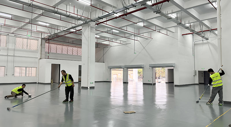 中山某纺织业有限公司“地卫士”聚氨酯超耐磨地坪漆施工图一角