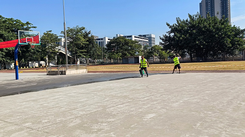 佛山市顺德区勒流镇冲鹤小学运动场地卫士水性环保丙烯酸运动场地坪漆施工图