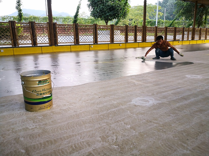 “地卫士”环氧地坪漆施工现场