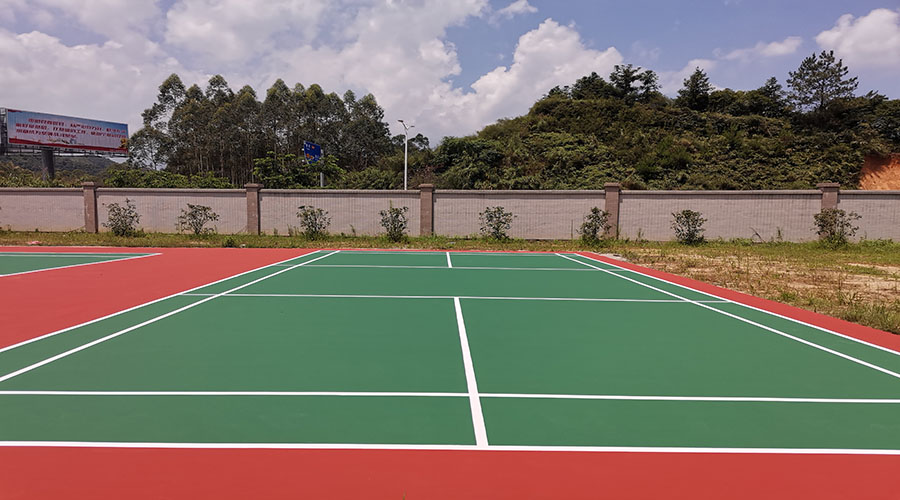 水性丙烯酸地坪漆运动场地坪完工效果图