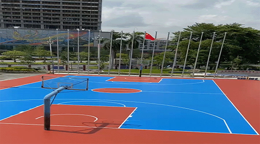 聚氨酯多功能运动场地坪完工效果图