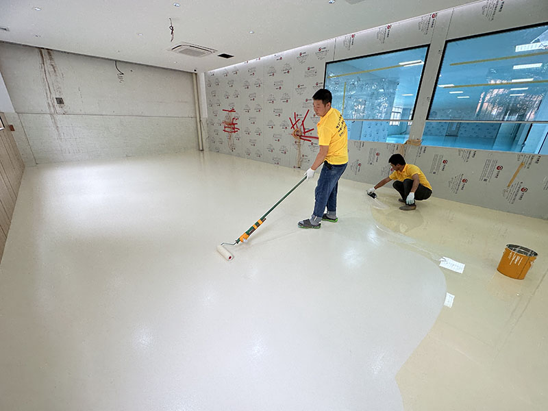 聚氨酯砂浆超耐磨自流平型地坪漆施工图