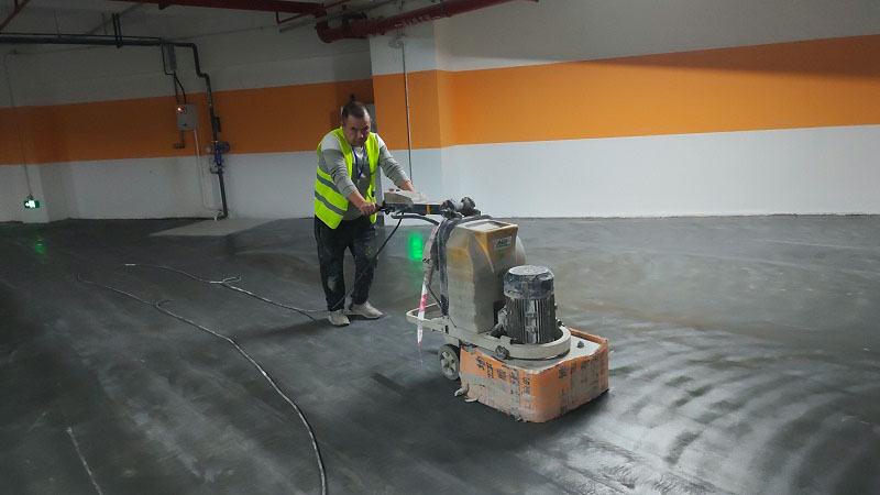 停车场超耐磨地坪漆施工图