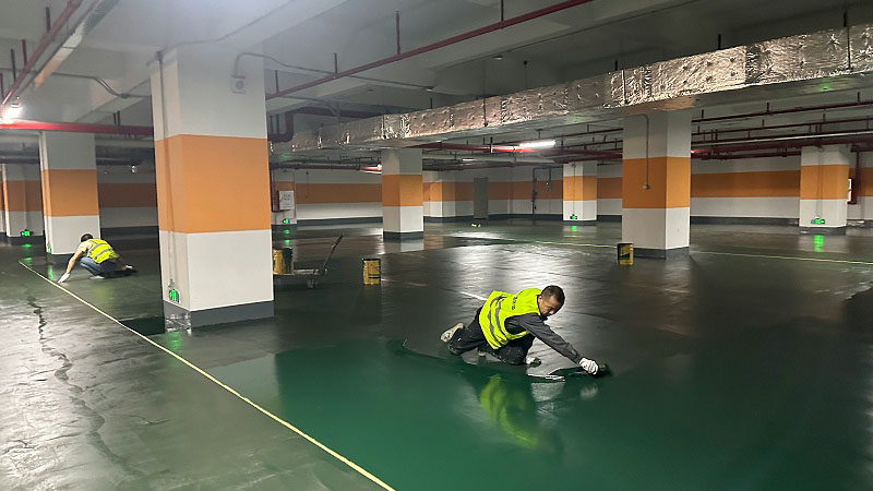 地卫士停车场超耐磨地坪漆施工图
