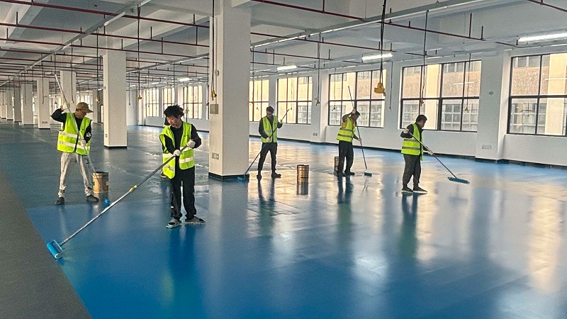 惠州包装机械设备制造工厂车间超耐磨地坪漆施工图